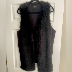 Mossimo Supply Co Faux Fur Black Vest